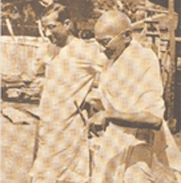 Ghanshyam Das Birla com Mahatma Gandhi.