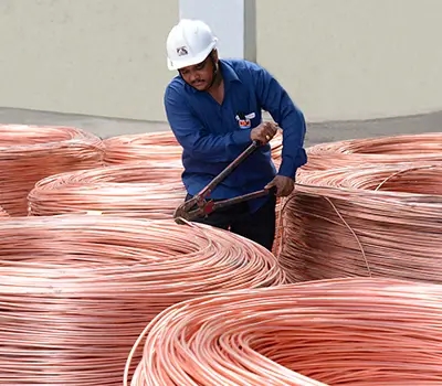 No. 2 in copper rods (excluding China)