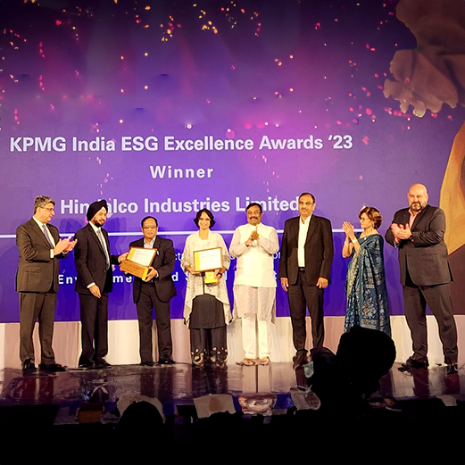 Hindalco won the 'Environmental & Societal Initiatives' category at the KPMG ESG Conclave and Awards '23.