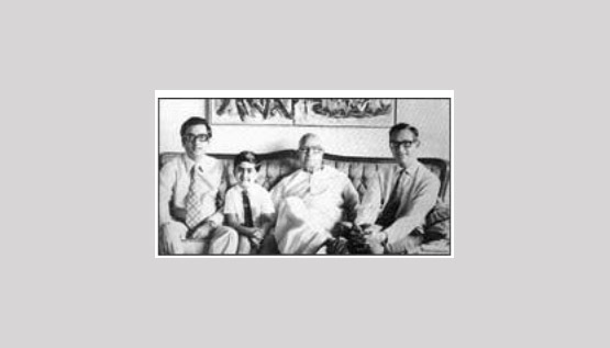 Four generations: Aditya, G.D, Kumar and B.K. at Zug, Switzerland