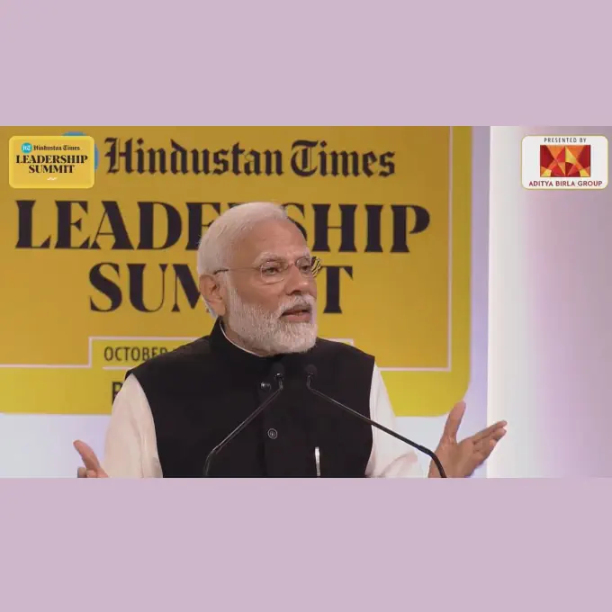 Narendra Modi, Prime Minister of India at Hindustan Times Leadership Summit HTLS 2023