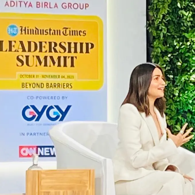 Alia Bhatt, actor and entrepreneur at Hindustan Times Leadership Summit HTLS 2023