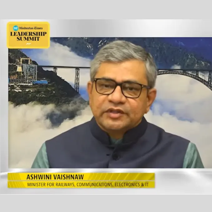 Ashwini Vaishnaw at Hindustan Times Leadership Summit HTLS 2023