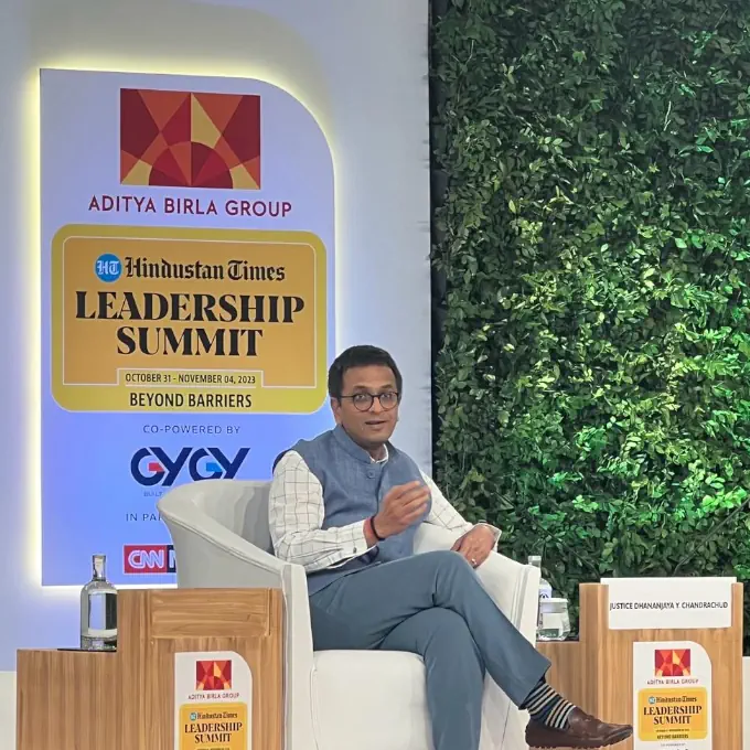 Chief Justice of India, Dhananjaya Y. Chandrachud at Hindustan Times Leadership Summit HTLS 2023