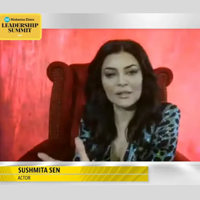 Sushmita Sen at Hindustan Times Leadership Summit HTLS 2023